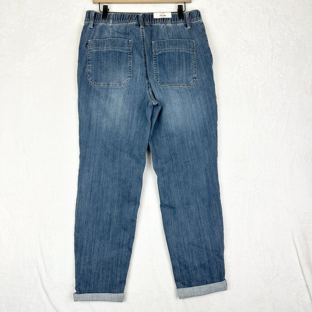 Judy Blue High Waist Jogger Jean Size 11/30 NWT Elastic Waist Zip Fly Drawstring - Picture 3 of 7